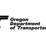 Flying-T with words “Oregon Department of Transportation” in black on a white background