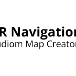 Logo for Audiom reads, "XR Navigation Audiom Map Creator" in black text across a white background